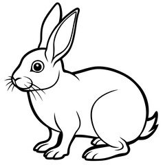 Obraz premium vector illustration of a rabbit