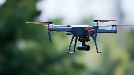 Drone standing and ready for flying