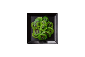 Dried sweet green kiwi or candied fruit