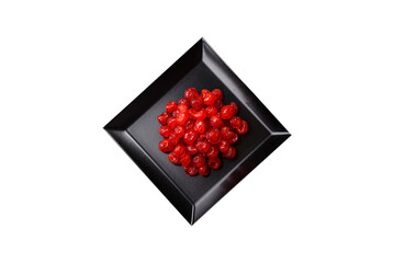 Dried sweet red pitted cherries or candied fruits