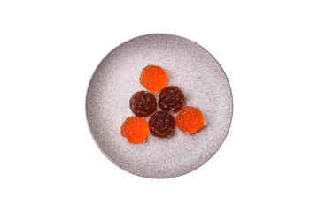 Jelly candies or homemade marmalade with different flavors