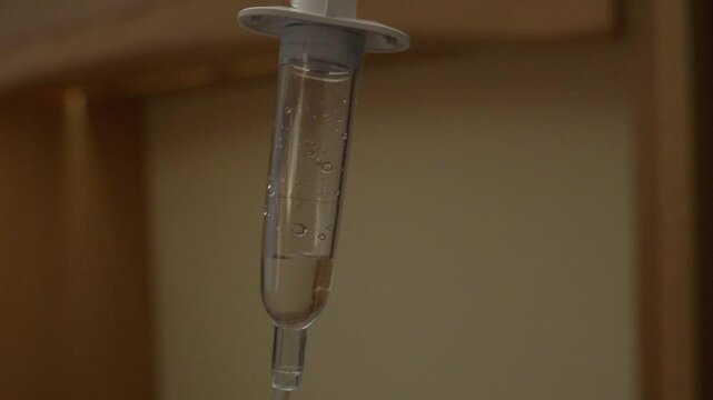 Closeup of IV Drip Chamber
