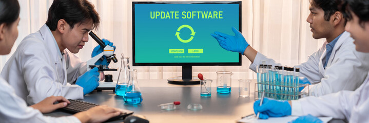Software update on computer for brisk version of device software upgrade