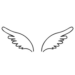 Wings Vector Hand Drawn Illustration