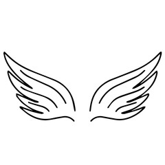 Wings Vector Hand Drawn Illustration