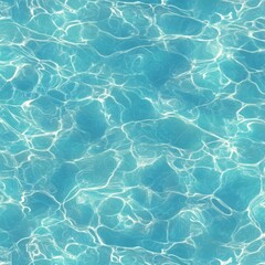 Obraz premium Crystal clear turquoise water surface with sunlight reflections and swirling patterns
