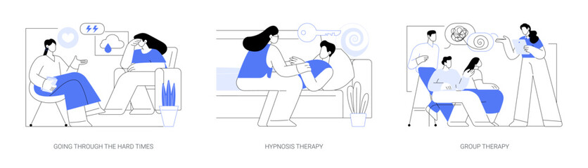 Emotional wellbeing isolated cartoon vector illustrations se