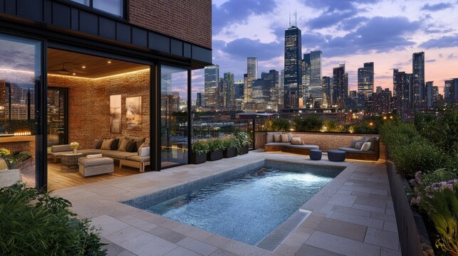 Rooftop Pool with City Views
