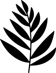 Tropical leave vector. palm leaves silhouette. Tree leaf for decoration element for template