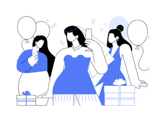 Obraz premium Bachelorette party isolated cartoon vector illustrations.