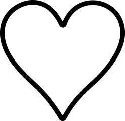 Black line heart symbol, Love hearts sign icon, love symbol vector. Hand drawn style.