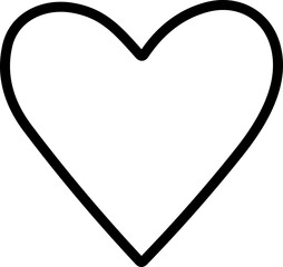 Black line heart symbol, Love hearts sign icon, love symbol vector. Hand drawn style.