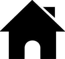 House or home symbol. homepage of real estate object and house black icon. home icon in flat style for apps and websites