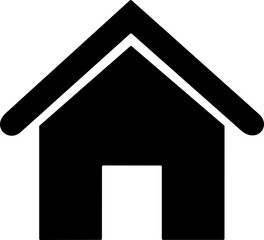 House or home symbol. homepage of real estate object and house black icon. home icon in flat style for apps and websites