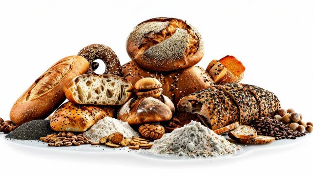 Explore a delightful array of artisanal breads highlighting different grains, seeds, and styles, perfect for any meal or occasion