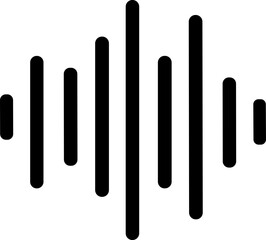 Sound wave icon. Analog and digital audio signal and graph. Music equalizer. Interference voice recording. High frequency radio wave. Vector illustration.