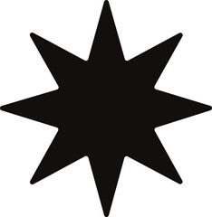 Fototapeta premium Sparkle Star Icon. Different forms of stars. Retro futuristic sparkle icons. star shapes. Abstract cool shine effect sign vector design