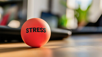 Soft Stress Ball in Hand for Relief from Anxiety and Tension at Work