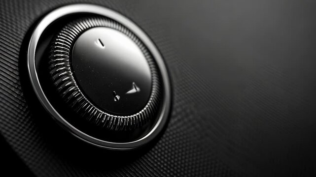 Control dial close-up showcases sleek design and functionality in modern technology setup