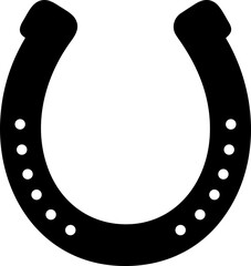 Horseshoe icon. Luck symbol flat style. Horse shoe vector illustration. 