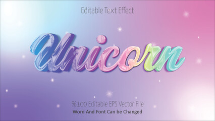 Editable Unicorn Text Effect