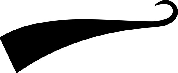 Swoosh and swash tails. Swooshes text tail for baseball design. Sports swash underline shapes in retro style. Swish typography font element for athletics, baseball, football. 