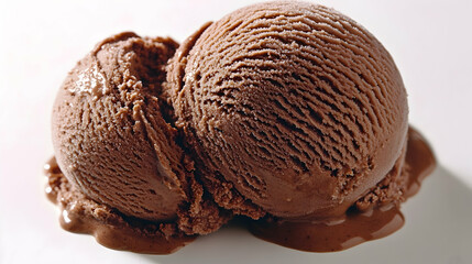 Fototapeta premium Chocolate ice cream scoops