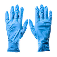 Obraz premium Doctor and nurse wearing protective gloves in a sterile hospital environment, ensuring health, safety, hygiene, and prevention during medical treatment and surgery isolated