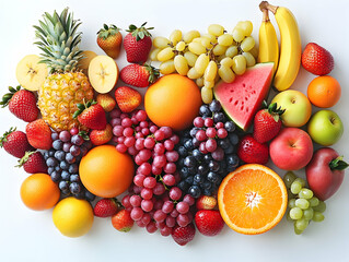 Colorful fruit assortment