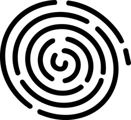 Fingerprint icon, finger print identity symbol, thumbprint sign  vector illustration. Fingers prints. Thumbs print Identification. ID verification. Bio metric authentication.