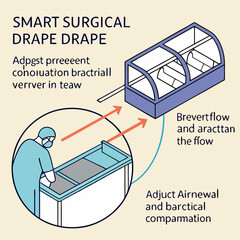 A smart surgical drape that adjusts airflow to prevent bacterial contamination.
