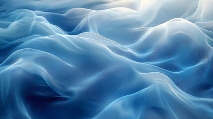Obraz premium Blue Abstract Waves in Smooth Flowing Pattern