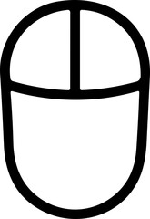 Mouse line Icon. Computer hardware mouse icon vector. Left and right click vector. Pressing different mouse buttons for PC. Mouse wheel scroll