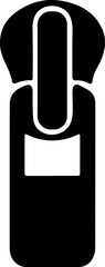 zipper. zipper puller vector illustration zip head, zipper slider flat sketch