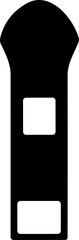 zipper. zipper puller vector illustration zip head, zipper slider flat sketch