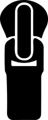 zipper. zipper puller vector illustration zip head, zipper slider flat sketch