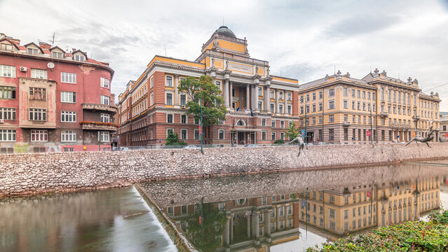The Rectorate and Law School Building in Sarajevo timelapse hyperlapse