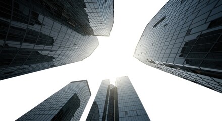 Glistening Cityscape: Minimalist Modern Architecture