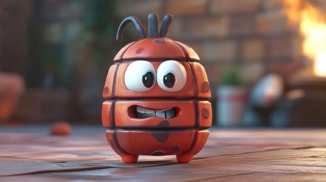 Grenade chartoon character Mascot illustration 