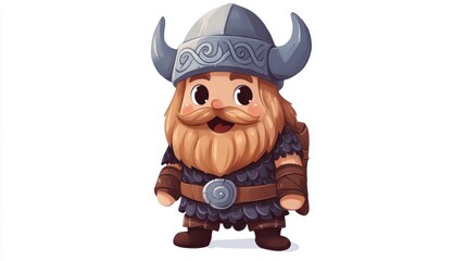 Cute Viking cartoon character