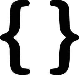 Naklejka premium Curly braces and square brackets icons pack. Text quotes, oval parentheses, punctuation signs. Decorative typography shapes for elegant modern design.