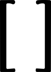 Braces or curly brackets icon. Small and square bracket or braket collection. Text brackets collection for messages, quotas. Oval, retro parentheses and punctuation shapes.