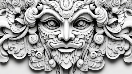 vector sketch illustration design decoration furniture interior wood carving classic vintage ethnic modern