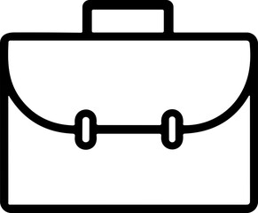 Briefcase vector icon. Bag or portfolio symbol. line sign. Simple vector illustration for graphic and web design.