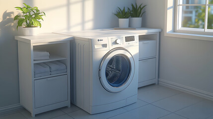 Modern Laundry Room Interior