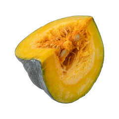 Pumpkin slice isolated on transparent background	