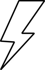 flash lightning bolt line icon. Electric power symbol. Energy sign, vector illustration. charge sign. Thunder strike electricity linear symbol. Thunderbolt flash. Powerful electrical discharge