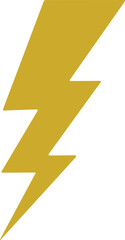 flash lightning bolt yellow icon. Electric power symbol. Energy sign, vector illustration. charge sign. Thunder strike electricity linear symbol. Thunderbolt flash. Powerful electrical discharge