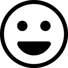 Fototapeta premium Emoji icon. Emoticon. Smile face. Emotion. Funny Cartoon. Face Gestures. Social Media. Smiling, Happy, glade, Joyful facial expression.
