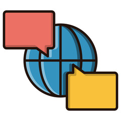 Global Conversation Connecting Diverse Voices Sharing Ideas And Fostering Understanding Through Vibrant Communication With A Simple Clean Design